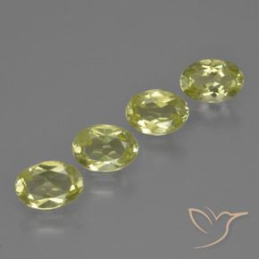 Gemme di Sillimanite Giallo verdastro naturale da 3.03 ct, Ovale, VVS-VS
