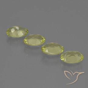 Gemme di Sillimanite Giallo verdastro naturale da 3.03 ct, Ovale, VVS-VS