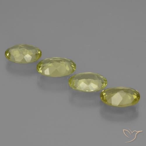 Gemme di Sillimanite Giallo medio naturale da 4.11 ct, Ovale, VS