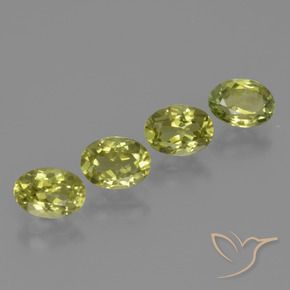 Gemme di Sillimanite Giallo verde naturale da 3.35 ct, Ovale, VS