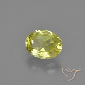 Sillimanite Limone giallo naturale da 1.38 ct, Ovale, VS-SI