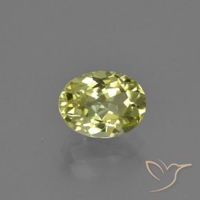 Sillimanite Giallo verde naturale da 1.58 ct, Ovale, VS
