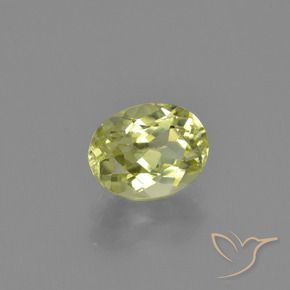 Sillimanite Giallo verdastro naturale da 1.33 ct, Ovale, VS-SI