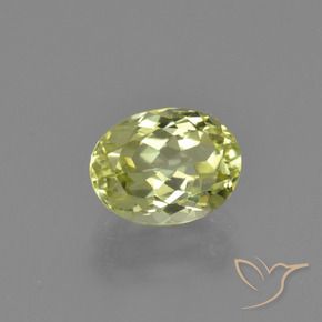 Sillimanite Giallo verde naturale da 1.55 ct, Ovale, VVS