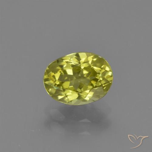 1.37ct Naturale Giallo medio Sillimanite, Ovale, VS