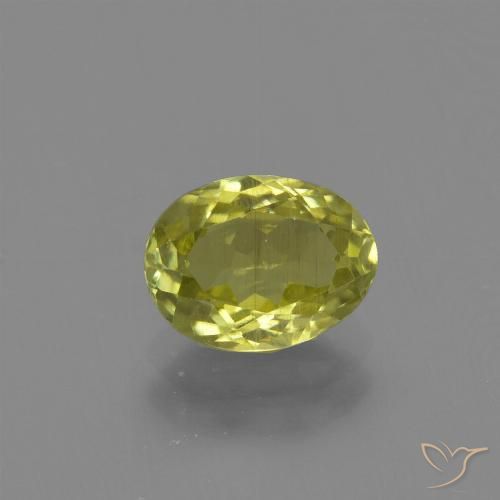 1.33ct Naturale Giallo medio Sillimanite, Ovale, VS