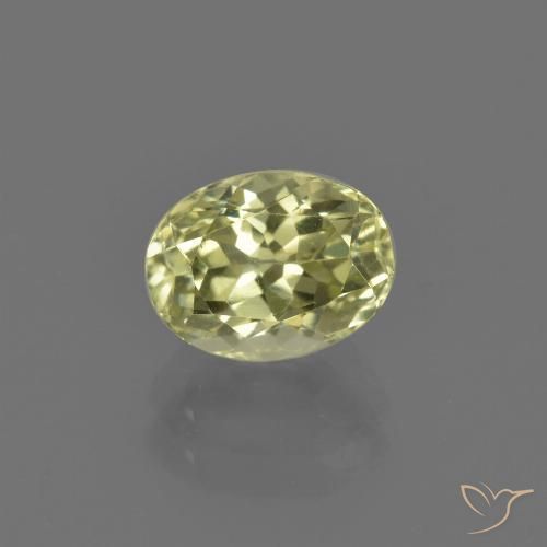 1.73ct Naturale Giallo crema pallido Sillimanite, Ovale, VVS-VS