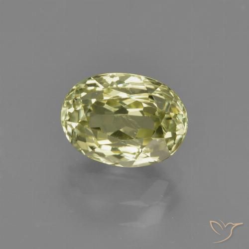 1.69ct Naturale Giallo medio Sillimanite, Ovale, VVS-VS