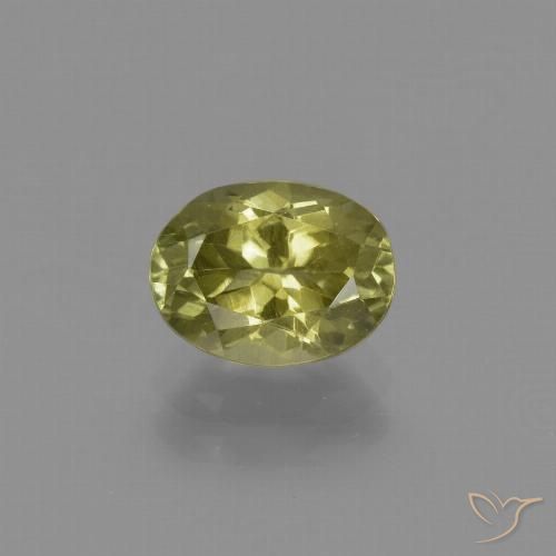 1.61ct Naturale Giallo medio Sillimanite, Ovale, VS