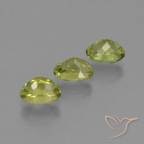 Gemme di Sillimanite Giallo medio naturale da 3.23 ct, Ovale, VVS-VS