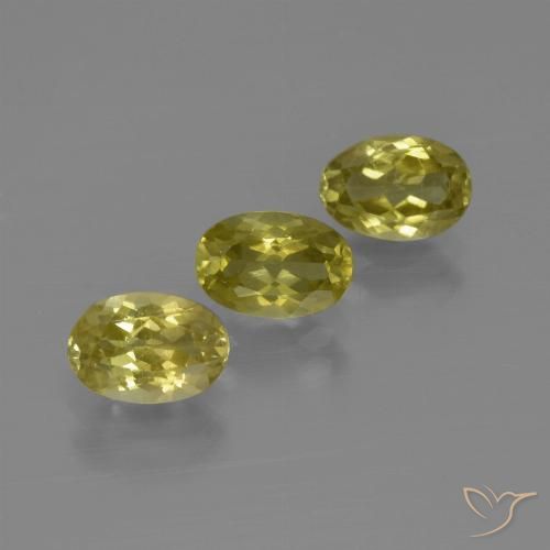 2.78ctw Naturale Giallo Ananas Sillimanite, Ovale, VS
