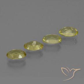 Gemme di Sillimanite Giallo verdastro naturale da 2.90 ct, Ovale, VS