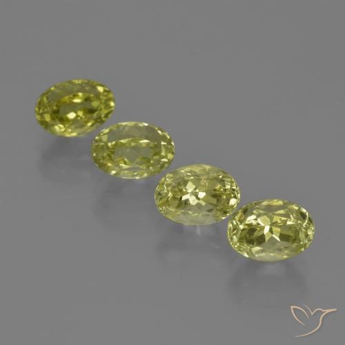 4.75ctw Naturale Giallo medio Sillimanite, Ovale, VVS-VS