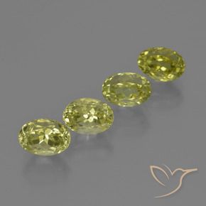 Gemme di Sillimanite Giallo medio naturale da 4.75 ct, Ovale, VVS-VS