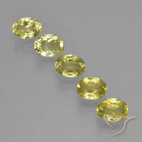 Gemme di Sillimanite Giallo verdastro naturale da 4.31 ct, Ovale, VVS-VS