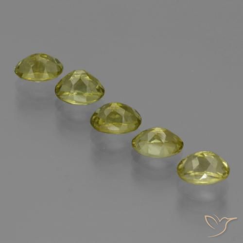 Gemme di Sillimanite Giallo chiaro verdastro naturale da 5.52 ct, Ovale, VVS-VS