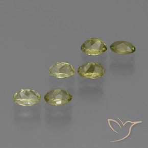 Gemme di Sillimanite Giallo verdastro naturale da 4.04 ct, Ovale, VVS-VS