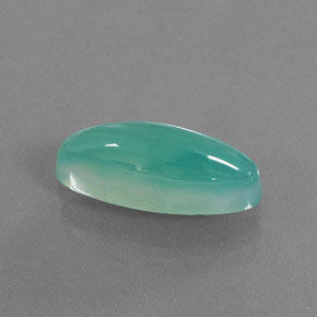 Smithsonite Blu verde naturale da 30.86 ct, Taglio ovale, Traslucido
