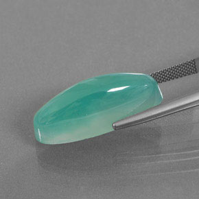 Smithsonite Blu verde naturale da 30.86 ct, Taglio ovale, Traslucido