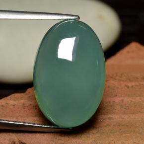 Smithsonite Blu verde naturale da 27.39 ct, Taglio ovale, Traslucido