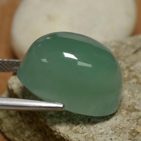 Smithsonite Verde bluastro chiaro naturale da 33.16 ct, Taglio ovale, Traslucido