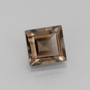 Quarzo fumé naturale marrone da 1,11 ct, quadrato, VVS-VS