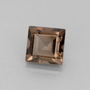 Quarzo fumé naturale marrone da 1,11 ct, quadrato, VVS-VS