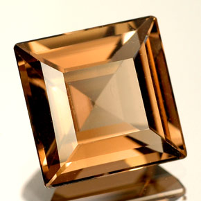 Quarzo fumé naturale marrone da 4,14 ct, quadrato, VVS-VS