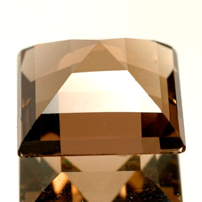 Quarzo fumé naturale marrone da 4,14 ct, quadrato, VVS-VS