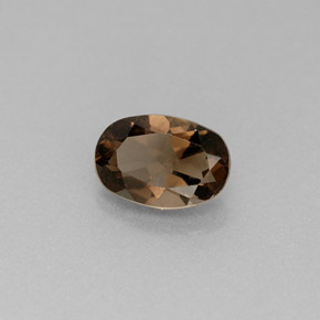 Quarzo fumé naturale marrone da 0,49 ct, taglio ovale, VVS-VS