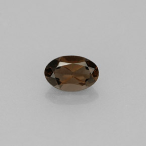Quarzo fumé naturale marrone da 0,49 ct, taglio ovale, VVS-VS