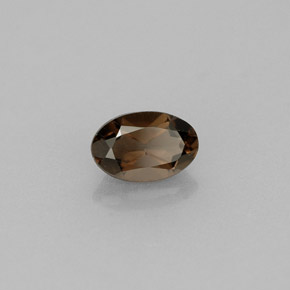 Quarzo fumé naturale marrone da 0,49 ct, taglio ovale, VVS-VS
