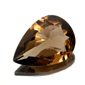 Quarzo fumé naturale marrone da 10,97 ct, taglio a pera, VVS