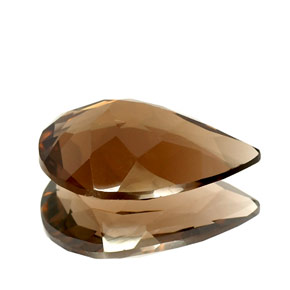 Quarzo fumé naturale marrone da 10,97 ct, taglio a pera, VVS