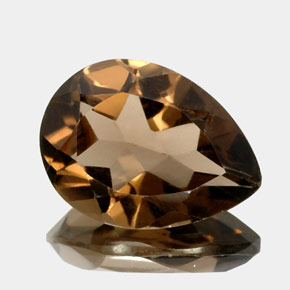 Quarzo fumé naturale marrone da 13,49 ct, taglio a pera, VVS
