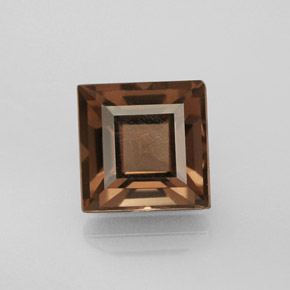 Quarzo fumé naturale marrone da 1,23 ct, quadrato, VS