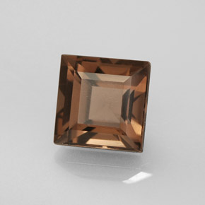 Quarzo fumé naturale marrone da 1,23 ct, quadrato, VS