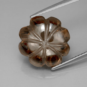 Quarzo fumé naturale marrone da 8,33 ct, trasparente, trasparente/traslucido