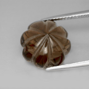 Quarzo fumé naturale marrone da 8,33 ct, trasparente, trasparente/traslucido