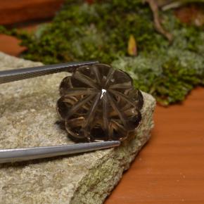 Quarzo fumé naturale marrone da 16,33 ct, forma fantasia, trasparente