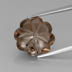 Quarzo fumé naturale marrone da 9,71 ct, trasparente, trasparente/traslucido