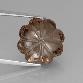 Quarzo fumé naturale marrone da 9,71 ct, trasparente, trasparente/traslucido