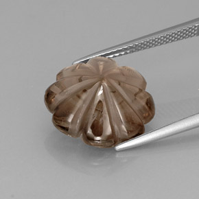 Quarzo fumé naturale marrone da 9,71 ct, trasparente, trasparente/traslucido