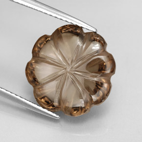 Quarzo fumé Marrone sfumato leggero naturale da 9.08 ct, Trasparente, Trasparente/Traslucido