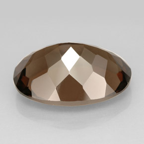 Quarzo fumé naturale marrone da 10,93 ct, taglio ovale, VVS