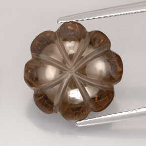 Quarzo fumé naturale marrone da 10,82 ct, trasparente, trasparente/traslucido
