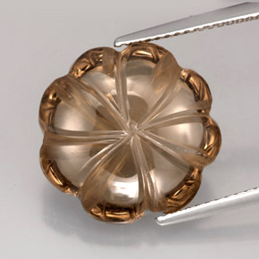 Quarzo fumé naturale marrone da 12,02 ct, trasparente, trasparente/traslucido
