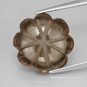 Quarzo fumé naturale marrone da 8,91 ct, trasparente, trasparente/traslucido