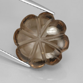 Quarzo fumé naturale marrone da 8,91 ct, trasparente, trasparente/traslucido