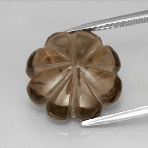 Quarzo fumé naturale marrone da 8,91 ct, trasparente, trasparente/traslucido